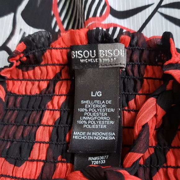 Bisou Bisou Chiffon Hi-Lo Tunic womens Large - Picture 4 of 6